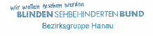Logo BSBH: wir wollen gesehen werden, BlindenSehbehindertenbund, Bezirksgruppe Hanau