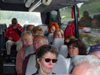 Blick in den Bus mit Teilnehmern
