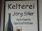 Anschlag: Kelterei Jörg Stier, Apfelweinspezialitäten