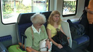 Reinhilde und Silvia im Zug