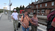 am Bahnhof Staudernheim von rechts Reingard, Vasil, Alwin