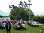 Biertische, Maibaum, Zelt