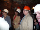 Pitschedabber beim Zuhören in der Grube. Von links Maria, Reingard, Ingrid, Jürgen