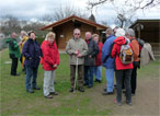 die Pitschedabber in der Gartenkolonie; von links Udo, Bernd, Ingrid K., Silvia,  Peter aus O., Klaus,  Ingrid S.