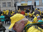 Bühne vor dem Rathaus