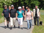 Wanderer von Links:Heinrich, Brigitte, Klaus, Gabi, Josef, Anneliese, Ede und Lehmann