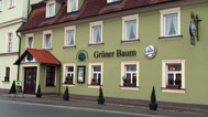 das Hotel "Grüner Baum" von der Straßenseite aus