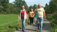 Wanderer Marlene, Volkhard, dahinter Josef und Silvia