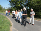 auf dem Mainweg von rechts: Werner, Bernd, Wasilij,  Renate, Silvia, Josef, Günther, Ingrid