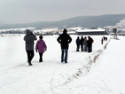 die Pitschedabber in der verschneiten Landschaft