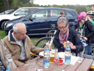 am Biertisch Werner und Renate