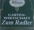 Schild: Gartenwirtschaft Zum Radler