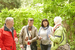 beim Begrüßungssekt: Klaus, Vasil, Ina, Irene