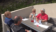 beim Fischerwirt: Helmut, Ingrid, Silvia, Josef