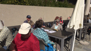 Pitschedabber auf der Terrasse des Fischerwirts in der Sonne