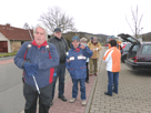 am Bahnhof Michelbach, vorne Josef, Günter, Erik