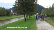 die Pitschedabber auf einem Wanderweg entlang der Ammer