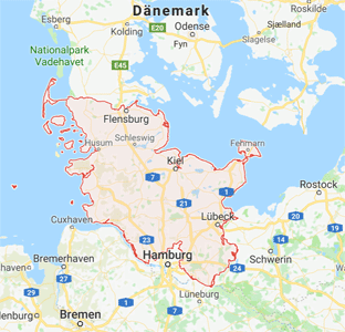 Karte von Schleswig-Holstein