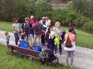 die Gruppe bei einer Pause während der Wanderung