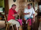 Klaus und Volkhard beim Buttern
