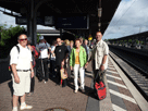 auf dem Bahnsteig, Klaus, Alwin, Udo, Margit, Achim