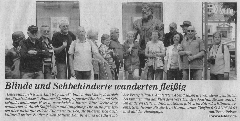 gescannter Artikel aus dem Hanauer Anzeiger